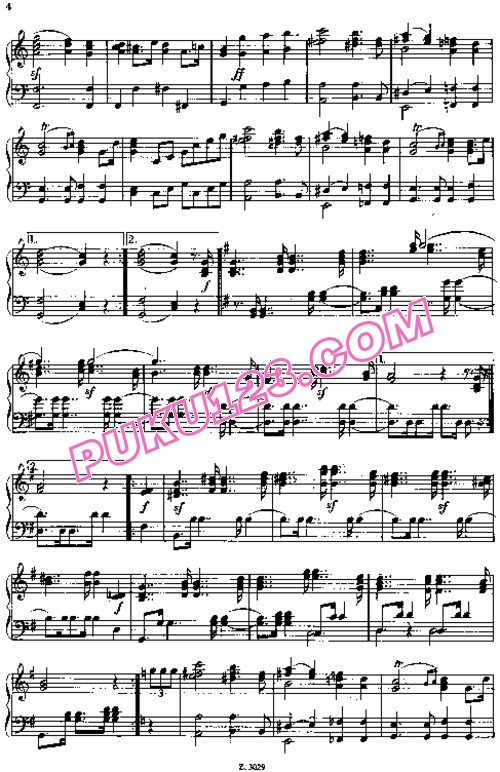 天天钢琴网-免费下载Mendelssohn - Wedding March Op.61-9 钢琴独奏版