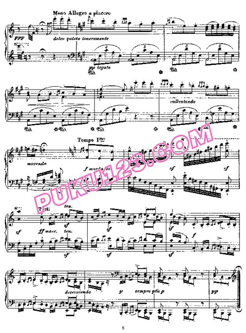 天天钢琴网-免费下载Liszt - Grand Fantasia sur La Clochette S.420