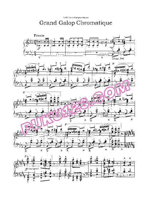 天天钢琴网-免费下载Liszt - Grand Galop Chromatique S.219