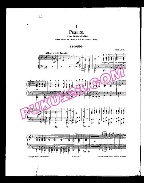 天天钢琴网-免费下载Liszt - Weihnachtsbaum S.613 - 4 Hands 四手联弹版 S.613
