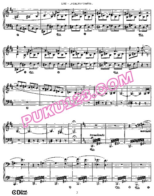 天天钢琴网-免费下载Liszt - La Lugubre Gondola S.200