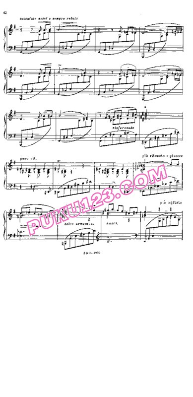 天天钢琴网-免费下载Liszt - Romance in e Minor S.169