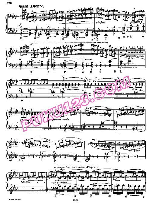 天天钢琴网-免费下载Liszt - Variationen über das Motiv von Bach from Cantata BWV 12 S.180