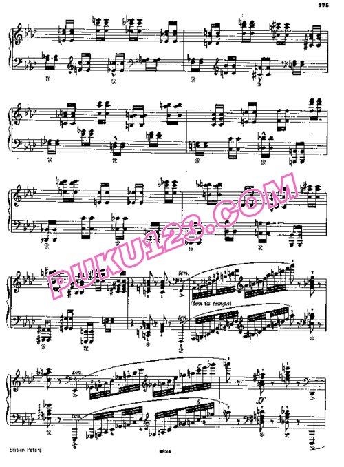天天钢琴网-免费下载Liszt - Variationen über das Motiv von Bach from Cantata BWV 12 S.180