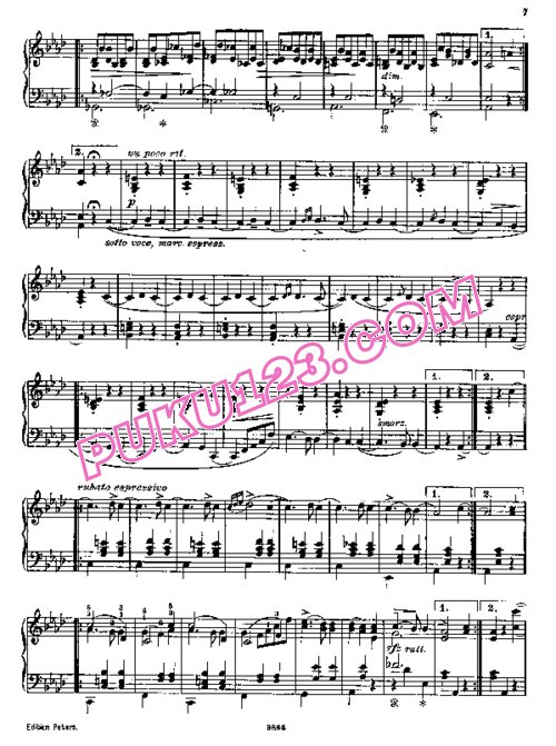 天天钢琴网-免费下载Liszt - Schubert Valses de Viennes - Valse Caprice No.1