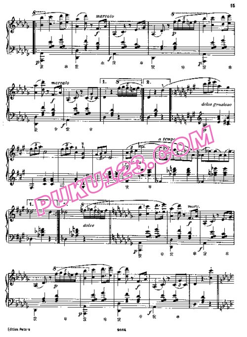 天天钢琴网-免费下载Liszt - Schubert Valses de Viennes - Valse Caprice No.2