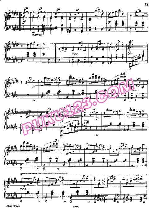 天天钢琴网-免费下载Liszt - Schubert Valses de Viennes - Valse Caprice No.3