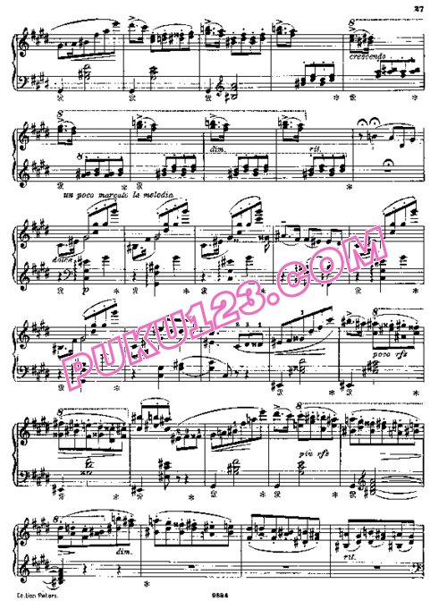 天天钢琴网-免费下载Liszt - Schubert Valses de Viennes - Valse Caprice No.3