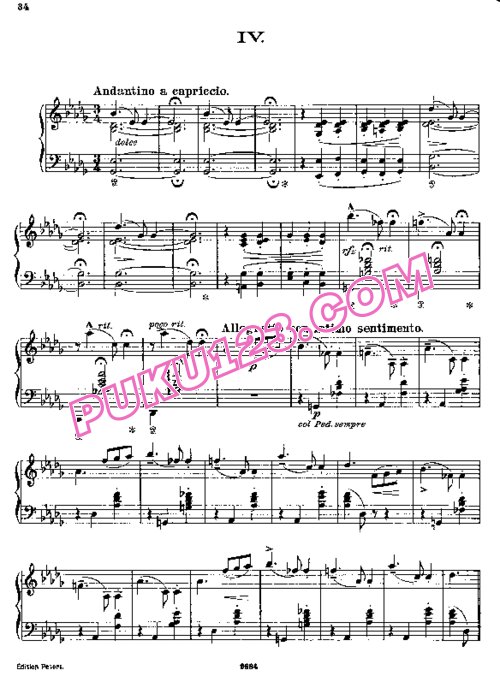 天天钢琴网-免费下载Liszt - Schubert Valses de Viennes - Valse Caprice No.4