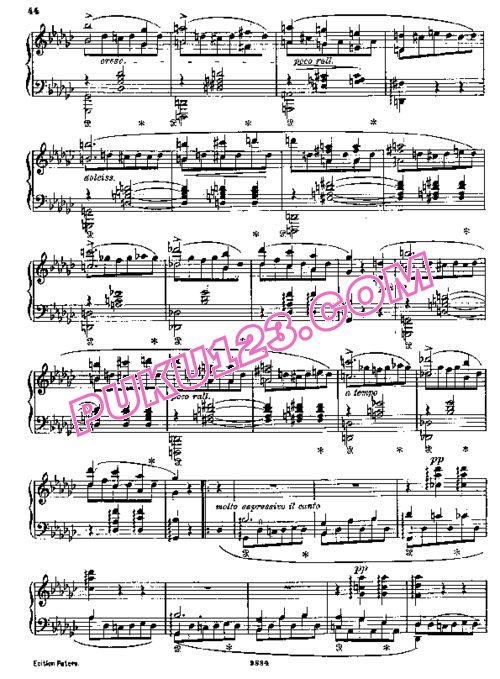 天天钢琴网-免费下载Liszt - Schubert Valses de Viennes - Valse Caprice No.5