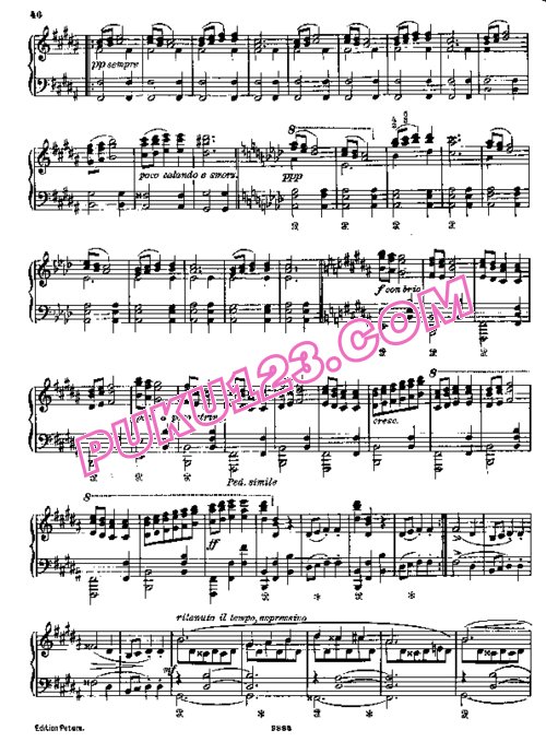 天天钢琴网-免费下载Liszt - Schubert Valses de Viennes - Valse Caprice No.5