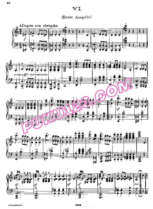 天天钢琴网-免费下载Liszt - Schubert Valses de Viennes - Valse Caprice No.6 (1ère édition)