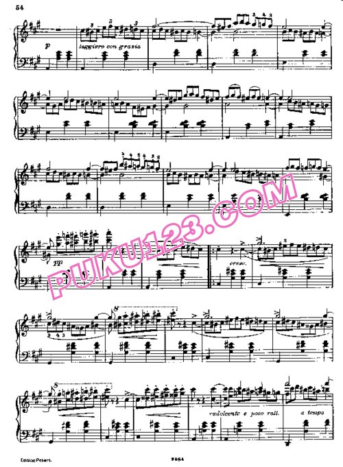 天天钢琴网-免费下载Liszt - Schubert Valses de Viennes - Valse Caprice No.6 (1ère édition)