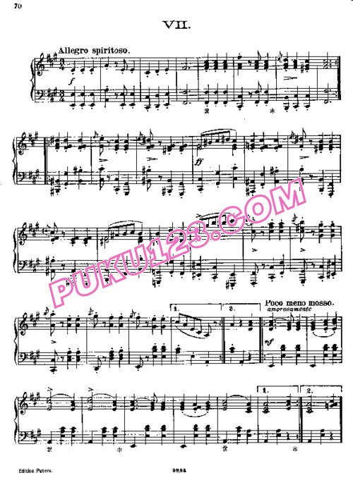 天天钢琴网-免费下载Liszt - Schubert Valses de Viennes - Valse Caprice No.7