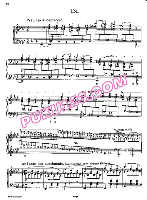 天天钢琴网-免费下载Liszt - Schubert Valses de Viennes - Valse Caprice No.9