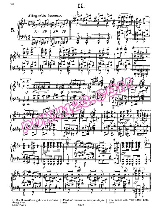 天天钢琴网-免费下载Liszt - Schubert Trois Marches - No.2 Allegretto fuocoso .pdf