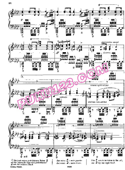 天天钢琴网-免费下载Liszt - Schubert Trois Marches - No.2 Allegretto fuocoso .pdf