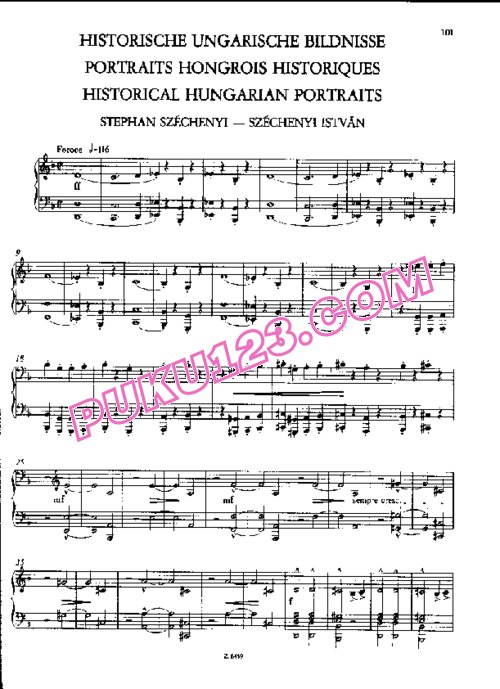 天天钢琴网-免费下载Liszt - Historical Hungarian Portraits S.205