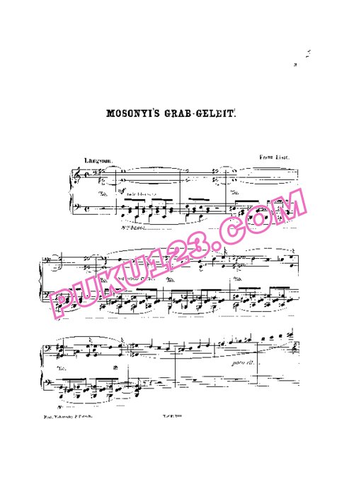 天天钢琴网-免费下载Liszt - Mosonyis Grabgeleit S.194