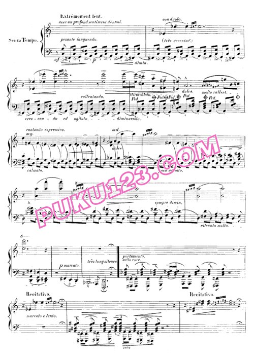 天天钢琴网-免费下载Liszt - Harmonies Poétiques et Religieuses, Pensée des Morts S.154