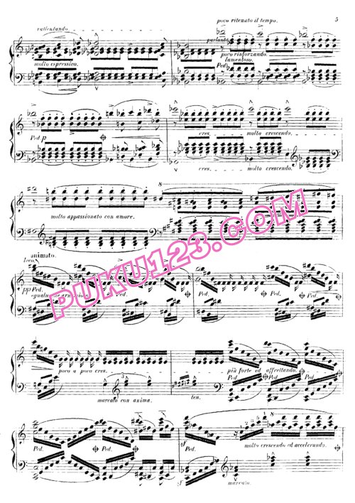 天天钢琴网-免费下载Liszt - Harmonies Poétiques et Religieuses, Pensée des Morts S.154