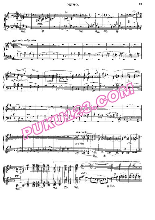 天天钢琴网-免费下载Liszt - Symphonic Poem No.1, Ce qu on entend sur la montagne S.589 - 4 Hands 四手联弹版 S.589