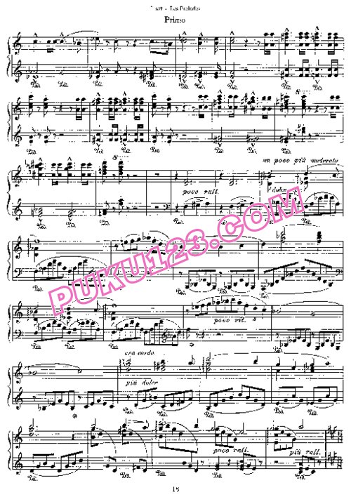 天天钢琴网-免费下载Liszt - Symphonic Poem No.3, Les Preludes S.591 - 4 Hands 四手联弹版 S.591