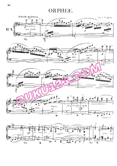 天天钢琴网-免费下载Liszt - Symphonic Poem No.4, Orpheus S.98 (511b) - Solo Piano 钢琴独奏版