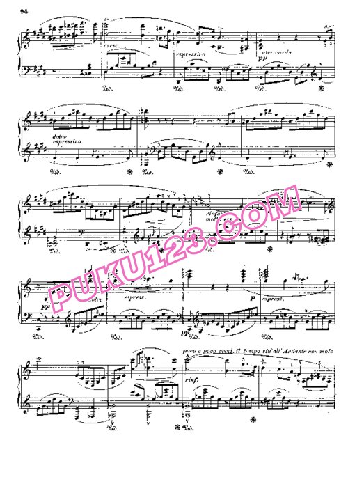 天天钢琴网-免费下载Liszt - Symphonic Poem No.4, Orpheus S.98 (511b) - Solo Piano 钢琴独奏版