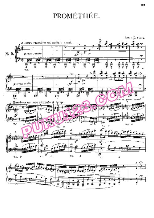 天天钢琴网-免费下载Liszt - Stark - Symphonic Poem No.5, Prometheus S.99 - Solo Piano 斯达克改编钢琴独奏版