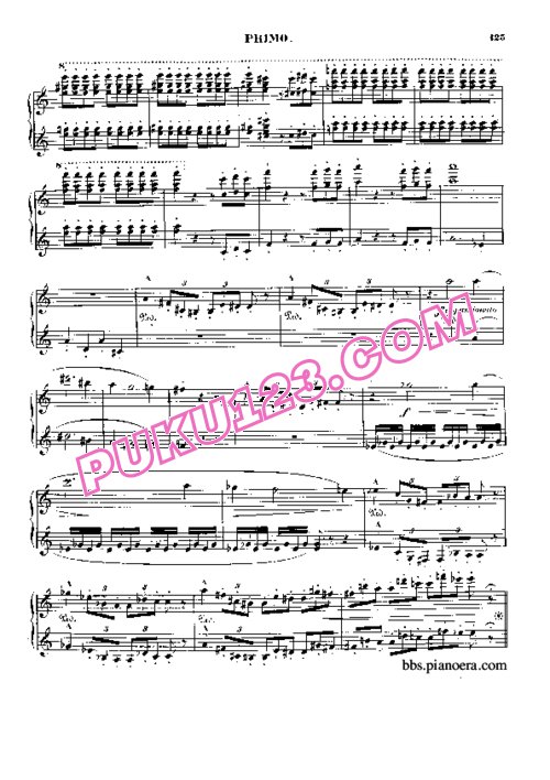 天天钢琴网-免费下载Liszt - Symphonic Poem No.5, Prometheus S.593 - 4 Hands 四手联弹版 S.593