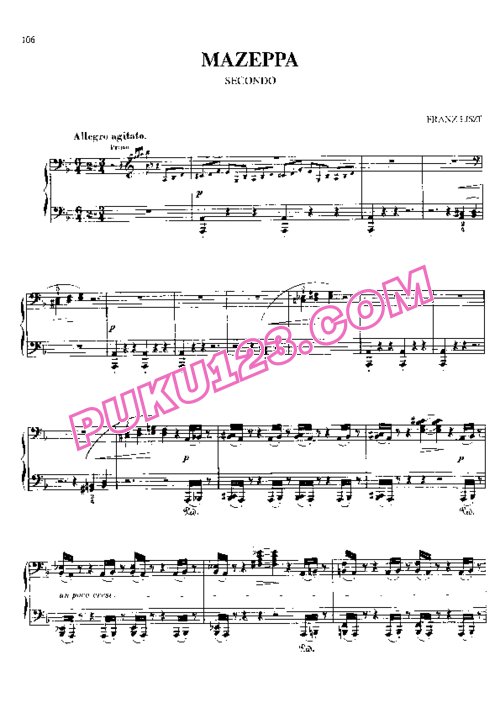 天天钢琴网-免费下载Liszt - Symphonic Poem No.6, Mazeppa S.594 - 4 Hands 四手联弹版 S.594