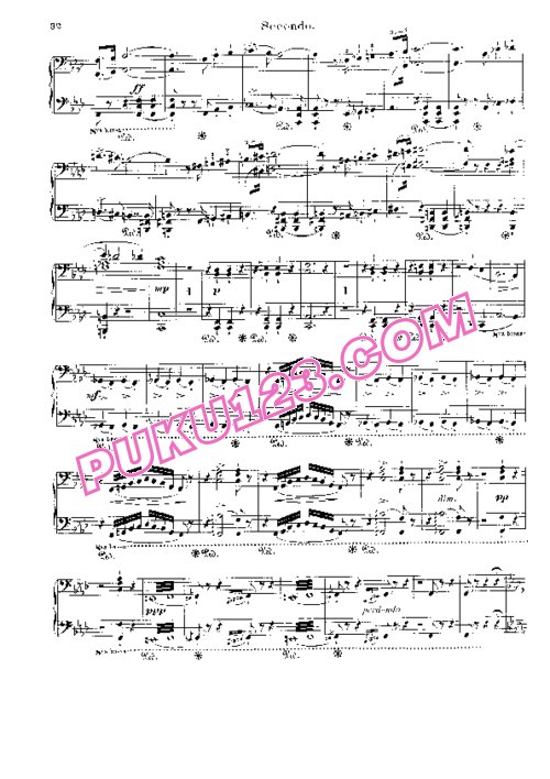 天天钢琴网-免费下载Liszt - Symphonic Poem No.8, Heroide Funebre S.596a - 4 Hands 四手联弹版 S.596a