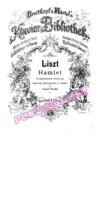 天天钢琴网-免费下载Liszt - Stradal - Symphonic Poem No.10, Hamlet S.104 - Solo Piano 斯特拉达尔改编钢琴独奏版