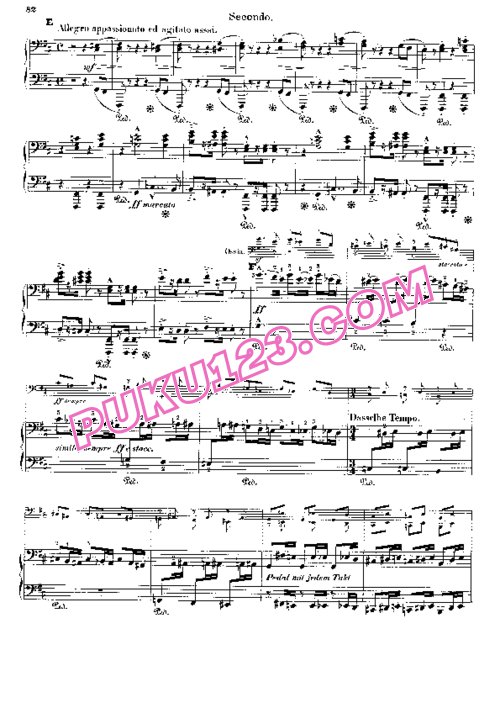天天钢琴网-免费下载Liszt - Symphonic Poem No.10, Hamlet S.597 - 4 Hands 四手联弹版 S.597
