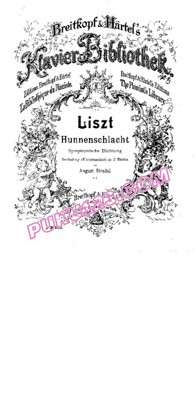 天天钢琴网-免费下载Liszt - Stradal - Symphonic Poem No.11, Die Hunnenschlacht S.105 - Solo Piano 钢琴独奏版