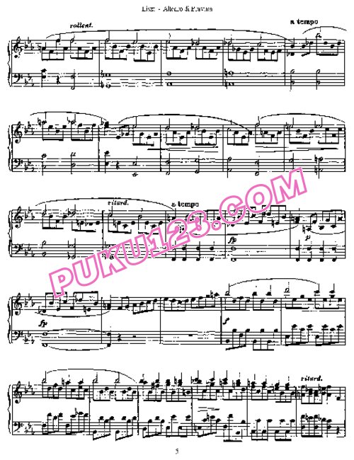 天天钢琴网-免费下载Liszt - Allegro di Bravura S.151