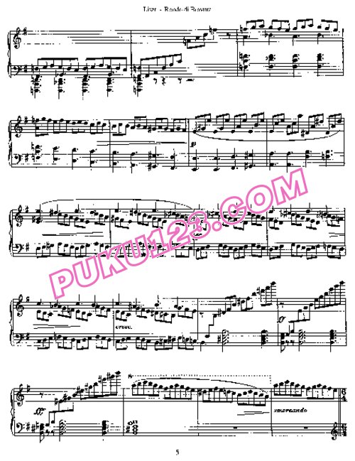 天天钢琴网-免费下载Liszt - Rondo di Bravura S.152