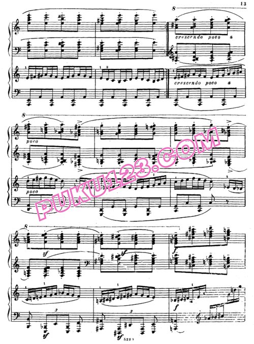 天天钢琴网-免费下载Lutoslawski - Variation on a Theme by Paganini - 2 Piano
