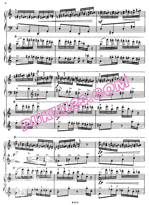 天天钢琴网-免费下载Lutoslawski - Variation on a Theme by Paganini - 2 Piano