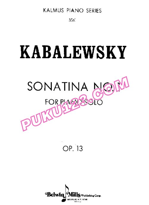 天天钢琴网-免费下载Kabalevsky - Piano Sonatina No.1 in C Major Op.13-1