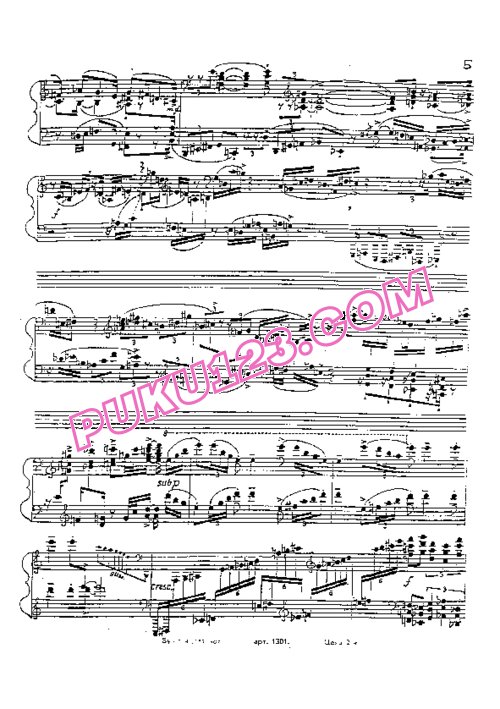 天天钢琴网-免费下载Kapstin - Piano Sonata No.5 Op.61