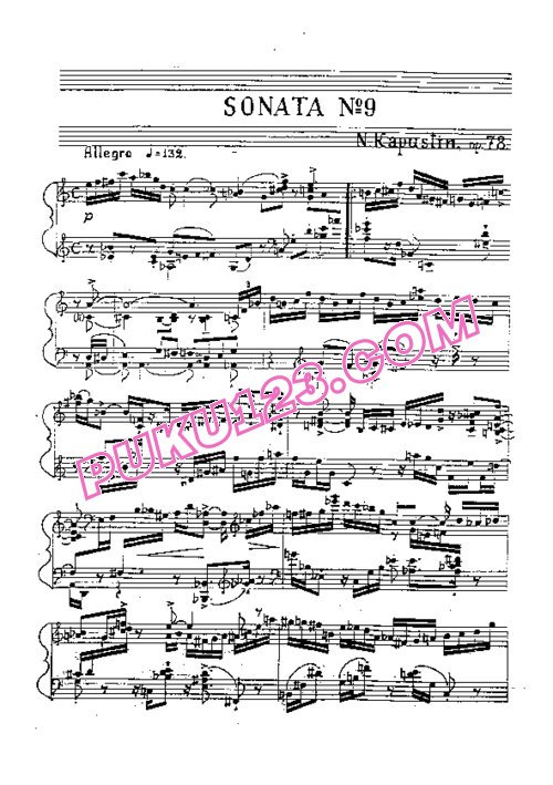 天天钢琴网-免费下载Kapustin - Piano Sonata No.9 Op.78