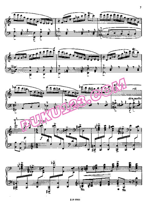 天天钢琴网-免费下载Khachaturian - Solin - Sabre Dance 索兰改编钢琴独奏版