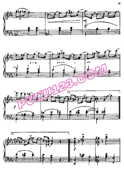 天天钢琴网-免费下载Khachaturian - Masquerade Suite - Solo Piano 钢琴独奏版