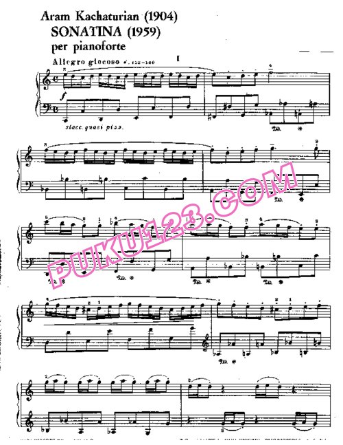 天天钢琴网-免费下载Khachaturian - Piano Sonatina in C Major Op.93