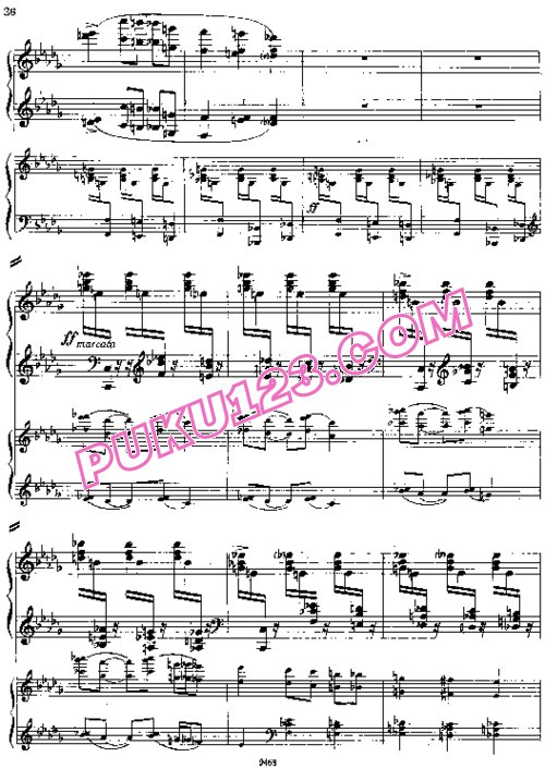 天天钢琴网-免费下载Khachaturian - Piano Concerto in D-flat Major Op.37 - 2 Pianos 双钢琴版