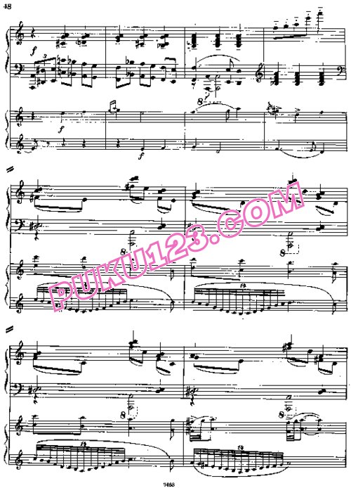 天天钢琴网-免费下载Khachaturian - Piano Concerto in D-flat Major Op.37 - 2 Pianos 双钢琴版