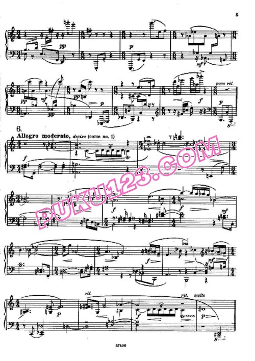 天天钢琴网-免费下载Krenek - Twenty Miniatures Op.139