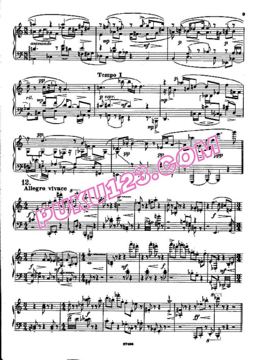 天天钢琴网-免费下载Krenek - Twenty Miniatures Op.139